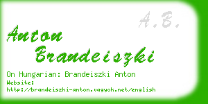 anton brandeiszki business card